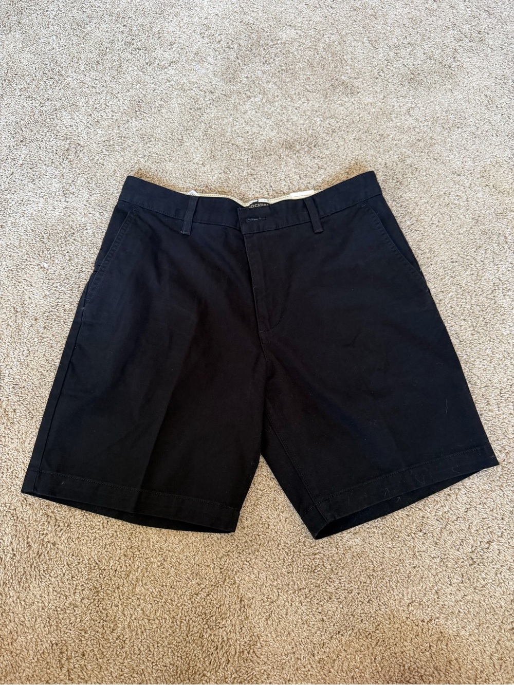 Dockers Black Flat Front Men's Shorts